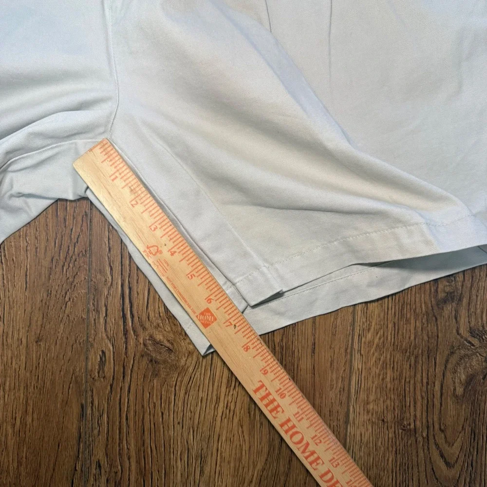 IZOD Mens 42 Pleated Chino Shorts Stone Beige 100%‎ Cotton New w/ FLAW READ